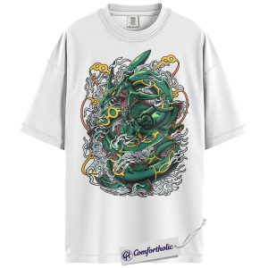 Alternative view of Rayquaza Shirt, Pokemon Shirt, Anime Graphic Tee, Comfort Colors Shirt
