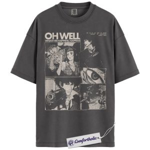 Alternative view of Cowboy Bebop Shirt, Anime Graphic Tee, Comfort Colors Shirt