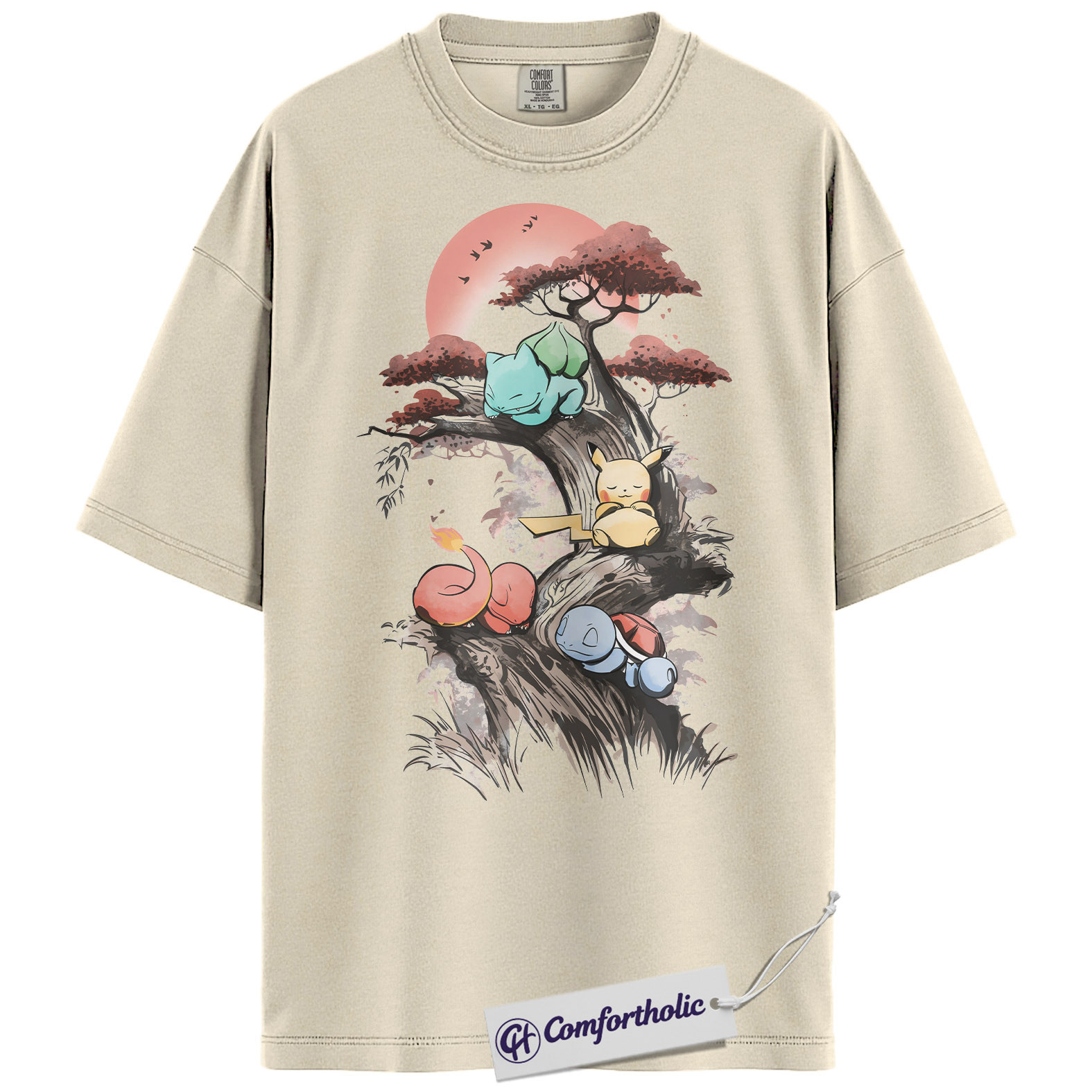 Bulbasaur Shirt, Squirtle Shirt, Charmander Shirt, Pikachu Shirt, Pokemon Shirt, Anime Graphic Tee, Comfort Colors Shirt