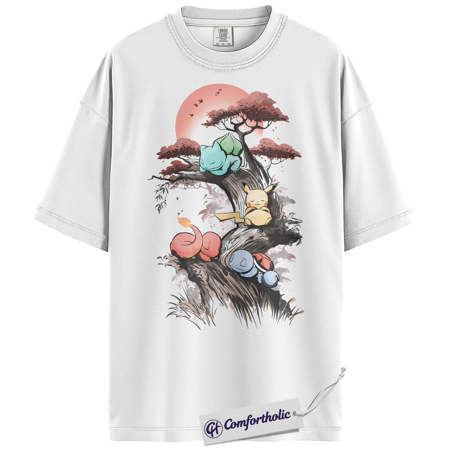 Bulbasaur Shirt, Squirtle Shirt, Charmander Shirt, Pikachu Shirt, Pokemon Shirt, Anime Graphic Tee, Comfort Colors Shirt - Image 2