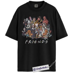 Alternative view of Friends Horror Shirt, Halloween Shirt, Movie Graphic Tee, Comfort Colors Shirt