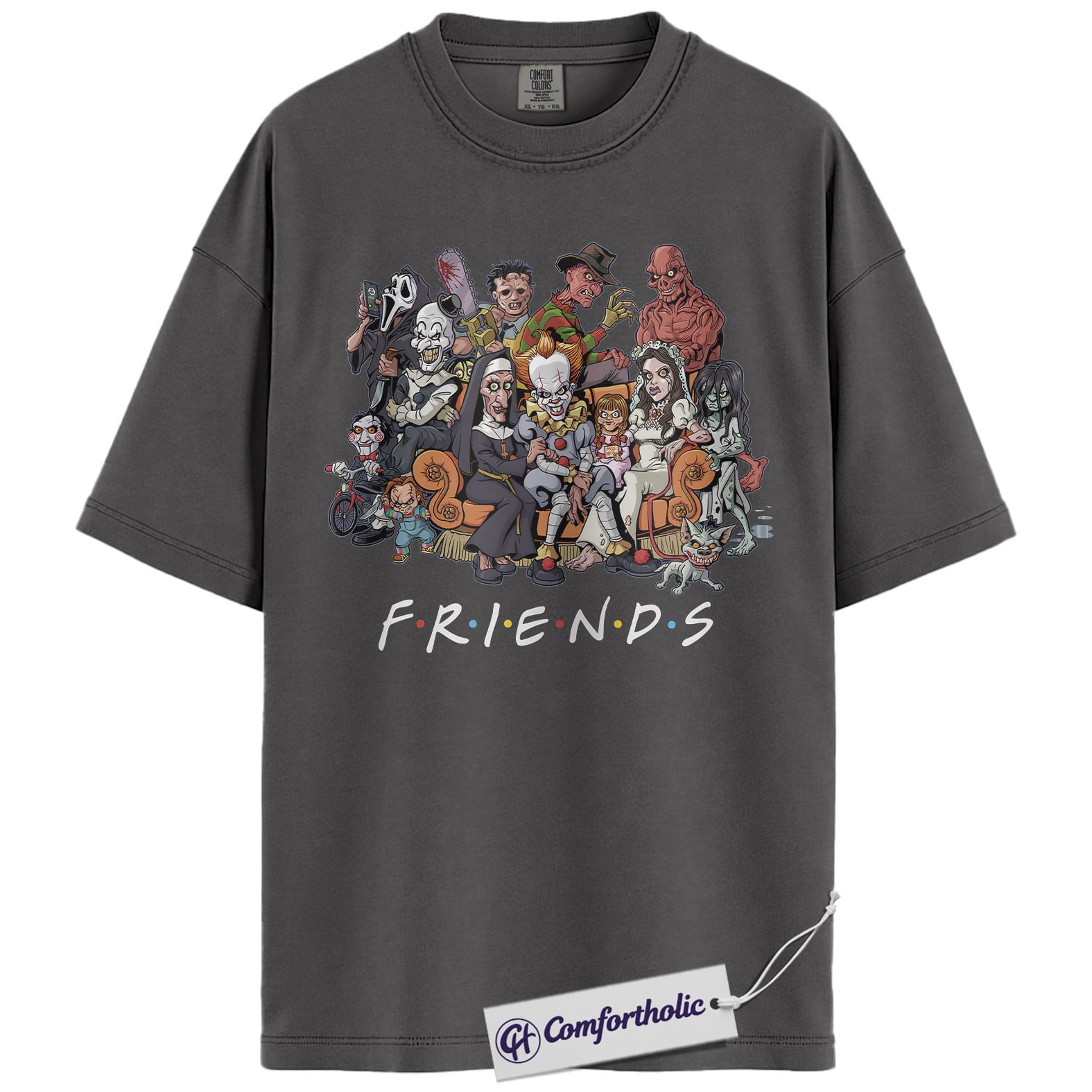 Friends Horror Shirt, Halloween Shirt, Movie Graphic Tee, Comfort Colors Shirt - Image 3