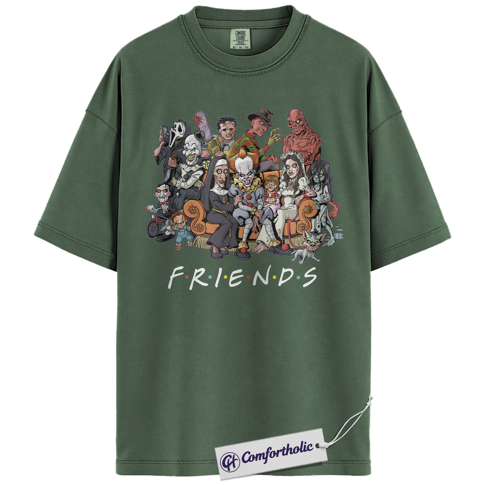 Friends Horror Shirt, Halloween Shirt, Movie Graphic Tee, Comfort Colors Shirt - Image 4