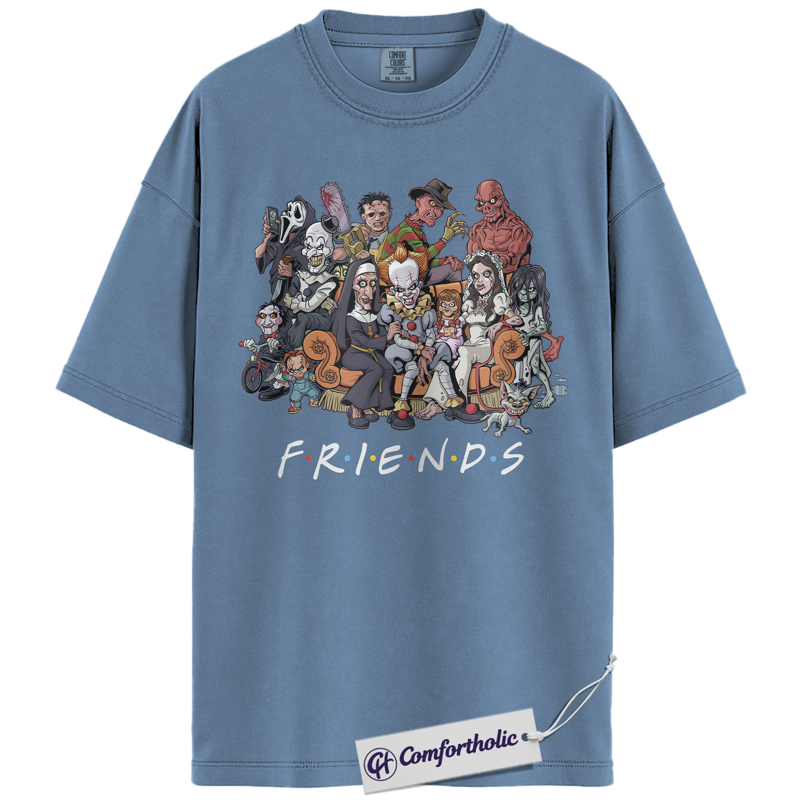 Friends Horror Shirt, Halloween Shirt, Movie Graphic Tee, Comfort Colors Shirt - Image 11