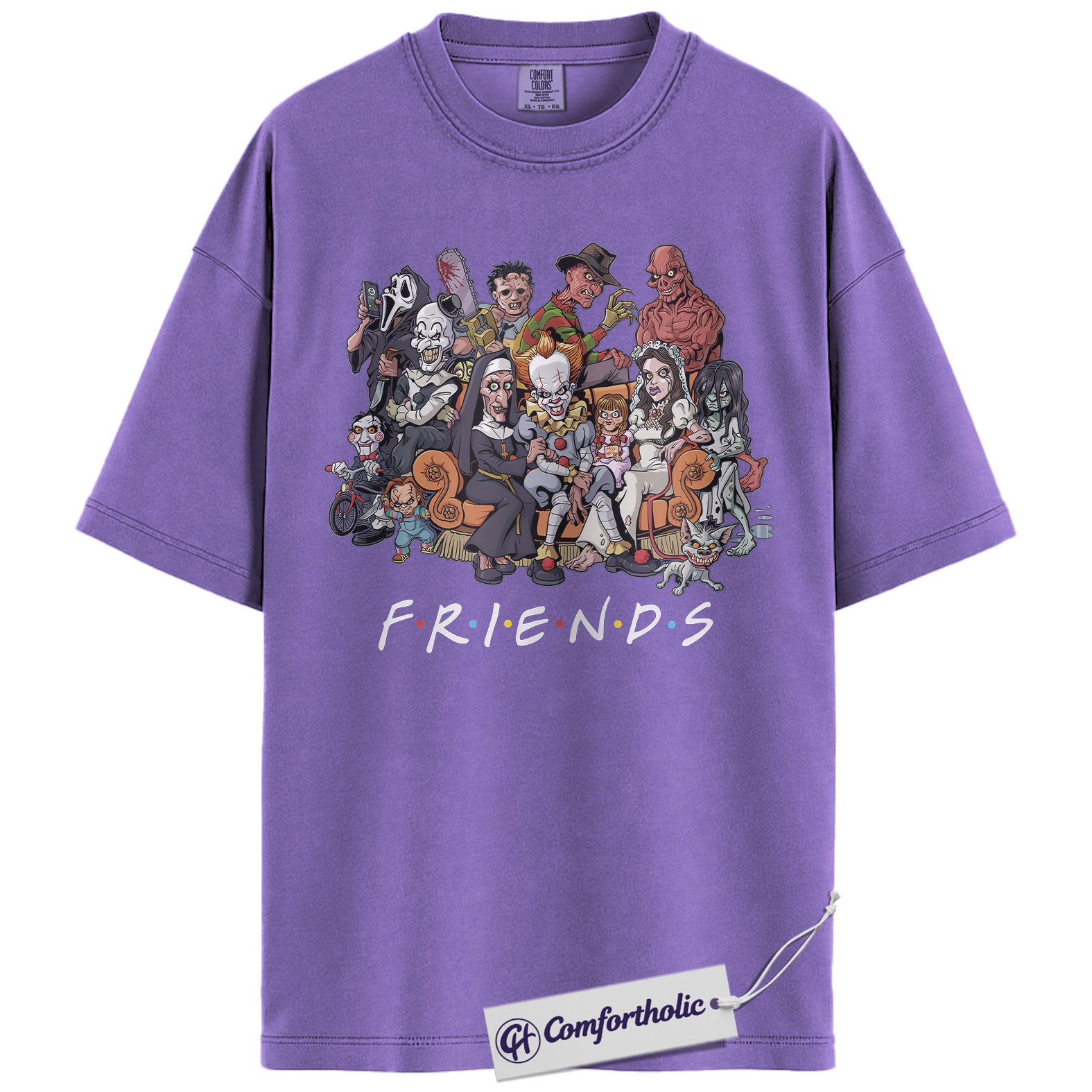 Friends Horror Shirt, Halloween Shirt, Movie Graphic Tee, Comfort Colors Shirt - Image 13
