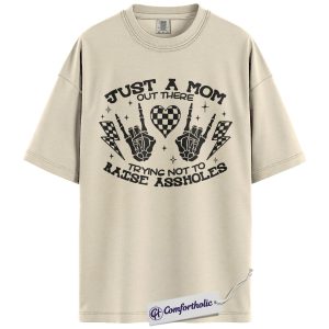 Funny Mom Shirt, Retro Rock Hand Graphic Tee, Sarcastic Mom Quote T-Shirt, Mother’s Day Gift for Moms, Comfort Colors Shirt