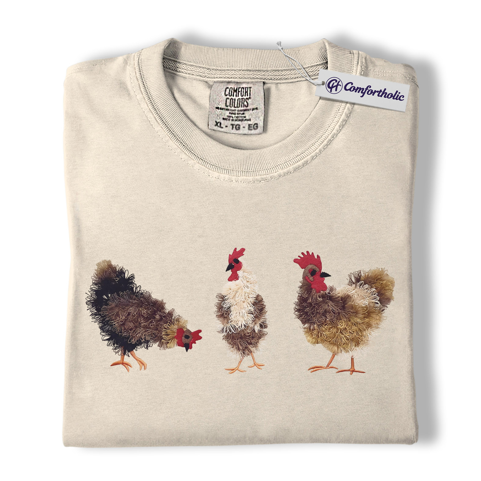 Chicken Lover Shirt, Farmhouse Farm Animal Graphic Tee, Backyard Chickens T-Shirt, Funny Gift for Chicken Moms, Comfort Colors Shirt