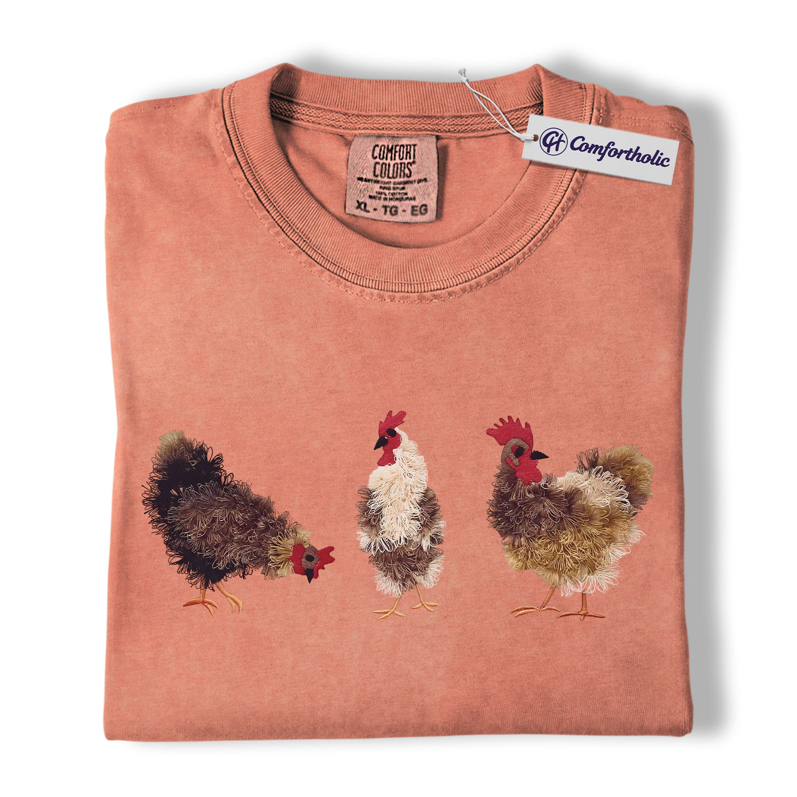 Chicken Lover Shirt, Farmhouse Farm Animal Graphic Tee, Backyard Chickens T-Shirt, Funny Gift for Chicken Moms, Comfort Colors Shirt - Image 7
