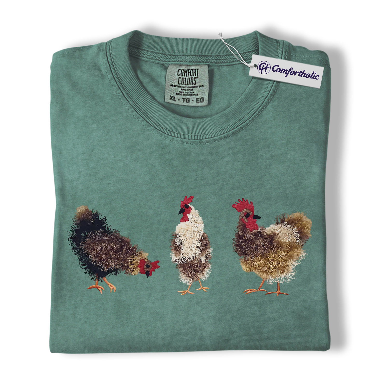 Chicken Lover Shirt, Farmhouse Farm Animal Graphic Tee, Backyard Chickens T-Shirt, Funny Gift for Chicken Moms, Comfort Colors Shirt - Image 10