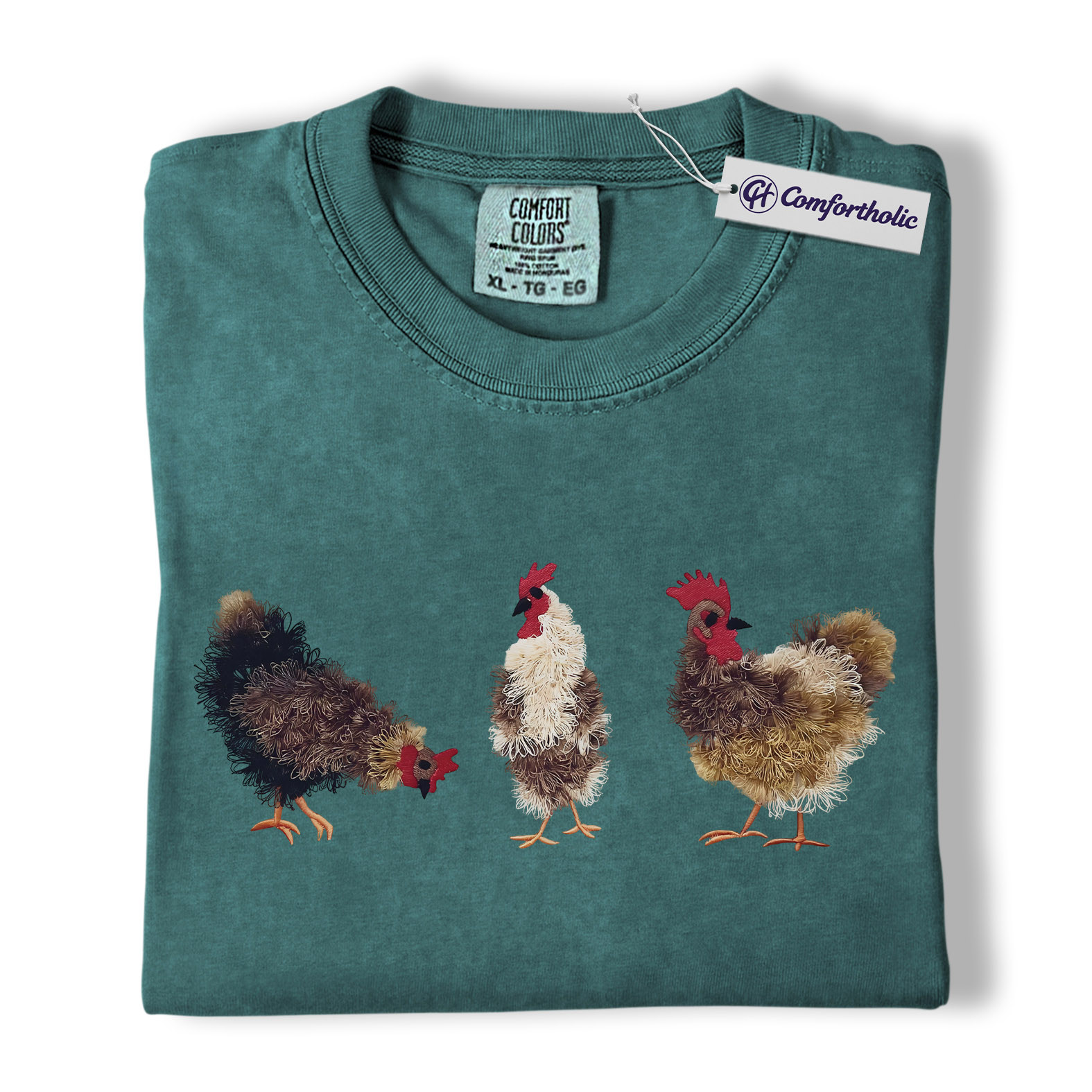 Chicken Lover Shirt, Farmhouse Farm Animal Graphic Tee, Backyard Chickens T-Shirt, Funny Gift for Chicken Moms, Comfort Colors Shirt - Image 11