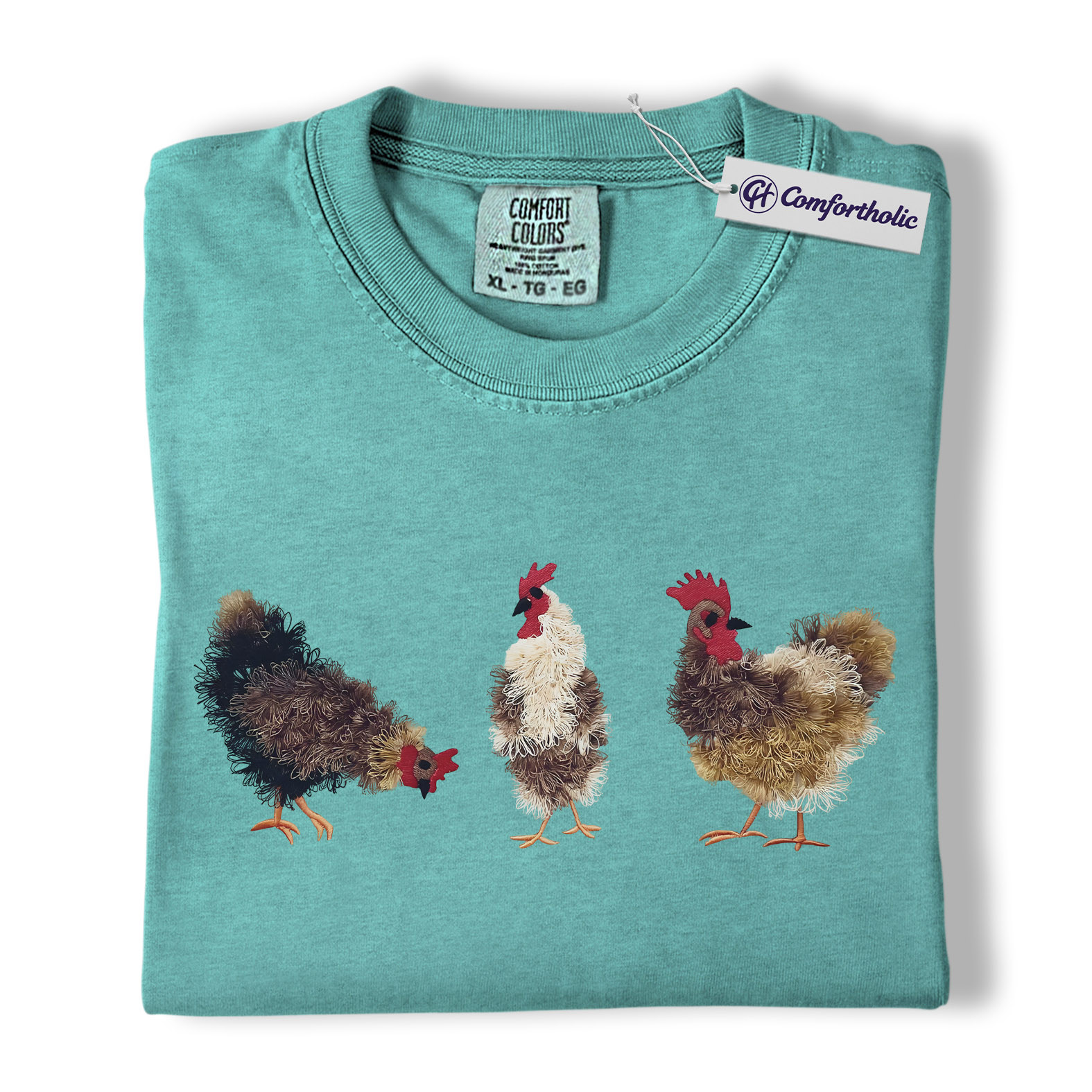 Chicken Lover Shirt, Farmhouse Farm Animal Graphic Tee, Backyard Chickens T-Shirt, Funny Gift for Chicken Moms, Comfort Colors Shirt - Image 13