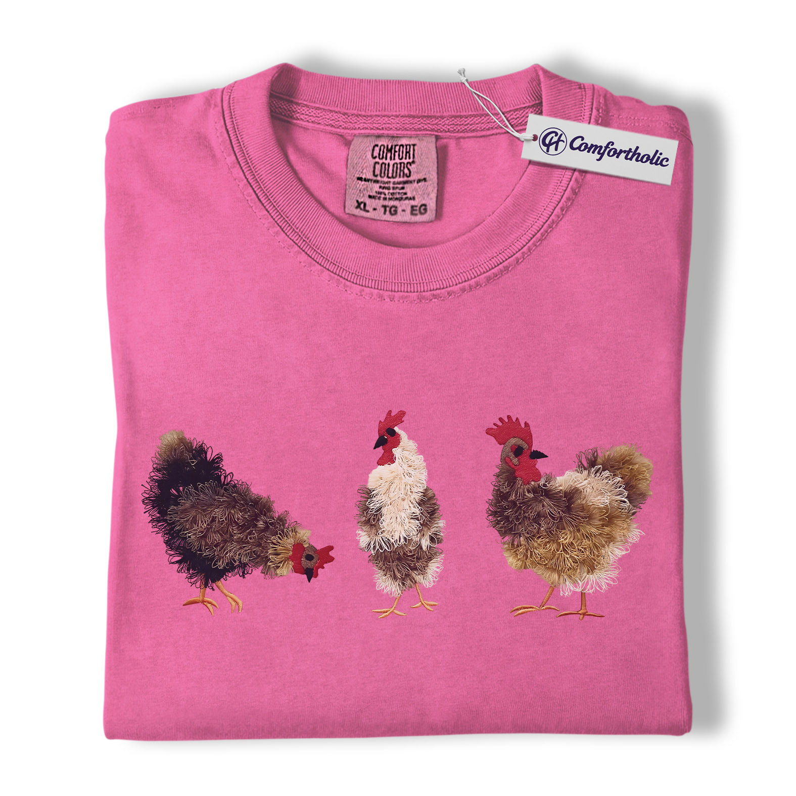 Chicken Lover Shirt, Farmhouse Farm Animal Graphic Tee, Backyard Chickens T-Shirt, Funny Gift for Chicken Moms, Comfort Colors Shirt - Image 16
