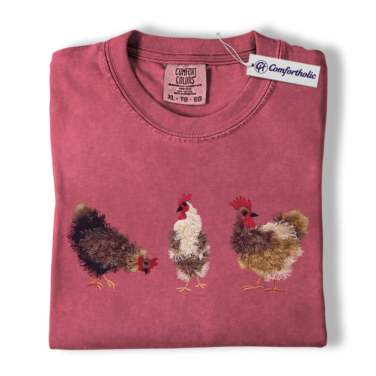 Chicken Lover Shirt, Farmhouse Farm Animal Graphic Tee, Backyard Chickens T-Shirt, Funny Gift for Chicken Moms, Comfort Colors Shirt - Image 18
