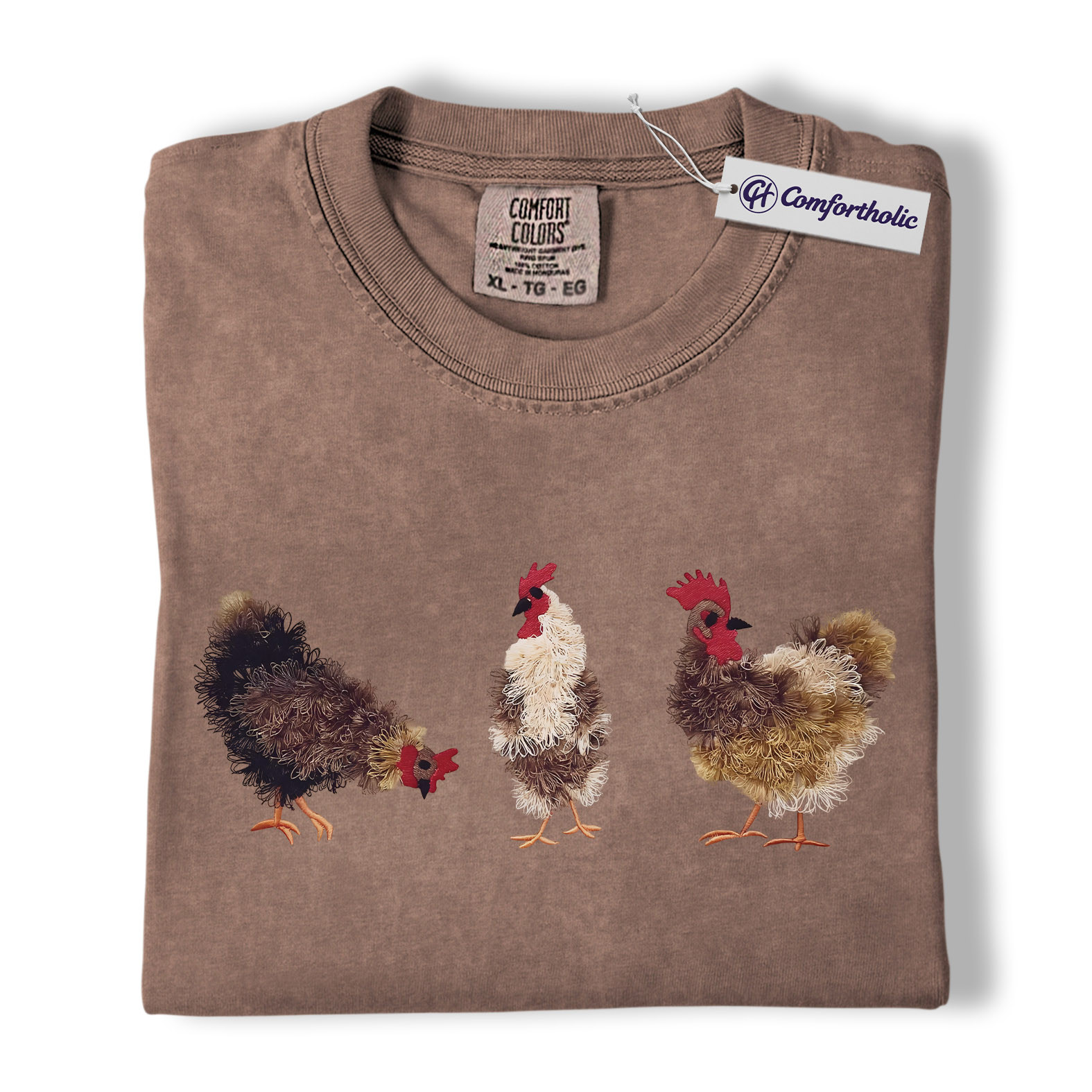 Chicken Lover Shirt, Farmhouse Farm Animal Graphic Tee, Backyard Chickens T-Shirt, Funny Gift for Chicken Moms, Comfort Colors Shirt - Image 19