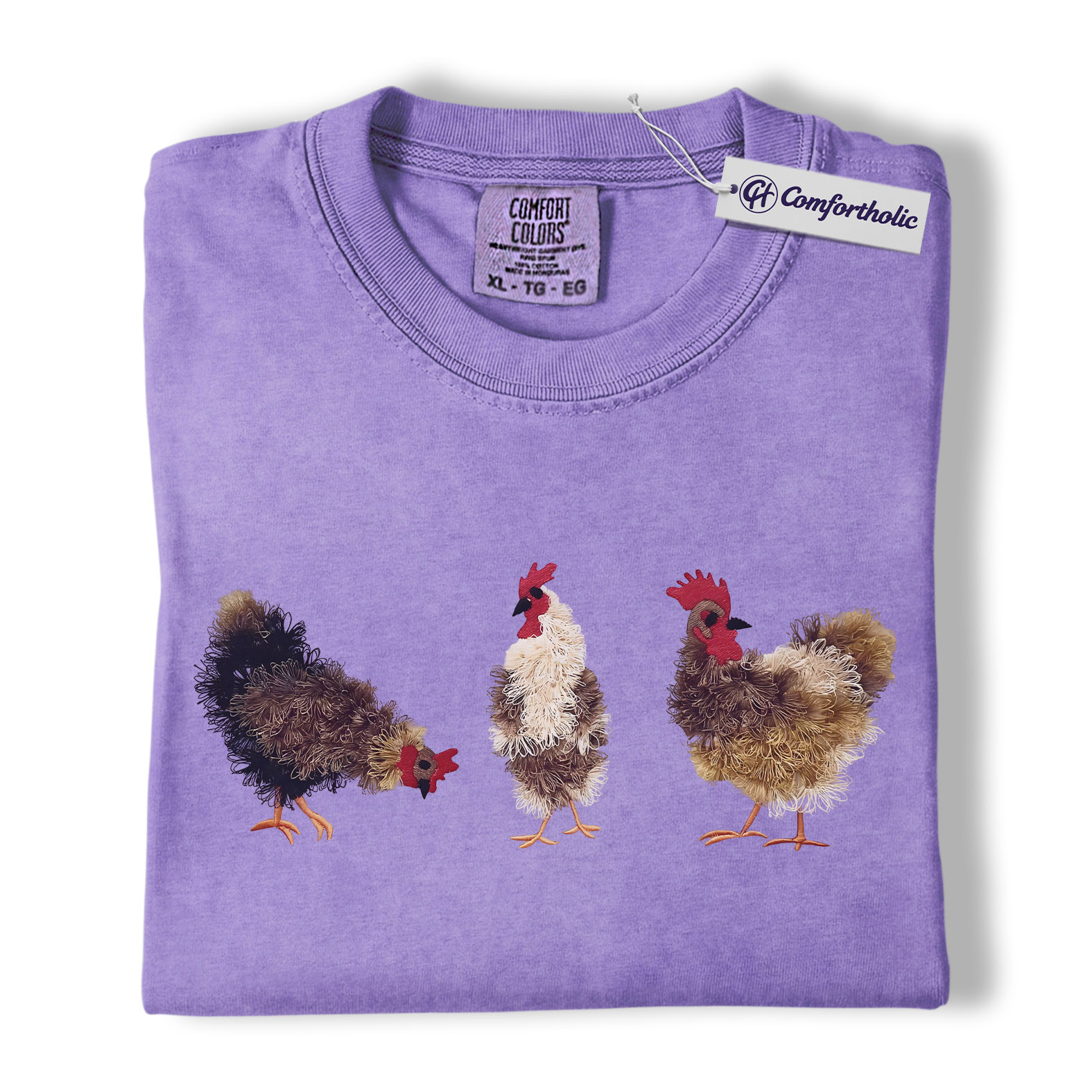 Chicken Lover Shirt, Farmhouse Farm Animal Graphic Tee, Backyard Chickens T-Shirt, Funny Gift for Chicken Moms, Comfort Colors Shirt - Image 20