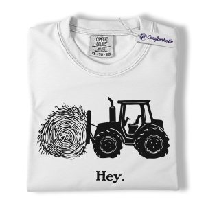 Alternative view of Funny Tractor Shirt, Farm Life Hay Bale Graphic Tee, Farmer Dad T-Shirt, Father’s Day Gift for Farmers, Comfort Colors Shirt
