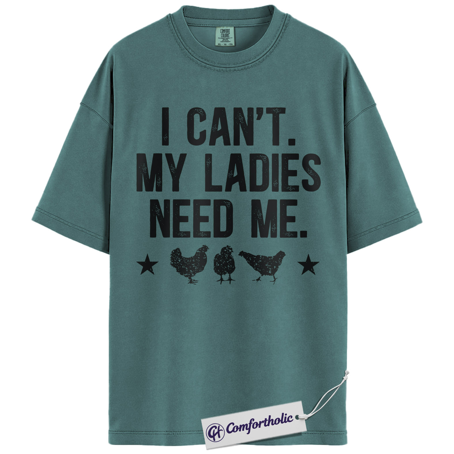Funny Chicken Dad Shirt, I Can’t My Ladies Need Me Graphic Tee, Backyard Chicken Keeper T-Shirt, Father’s Day Gift for Farmers, Comfort Colors Shirt - Image 11