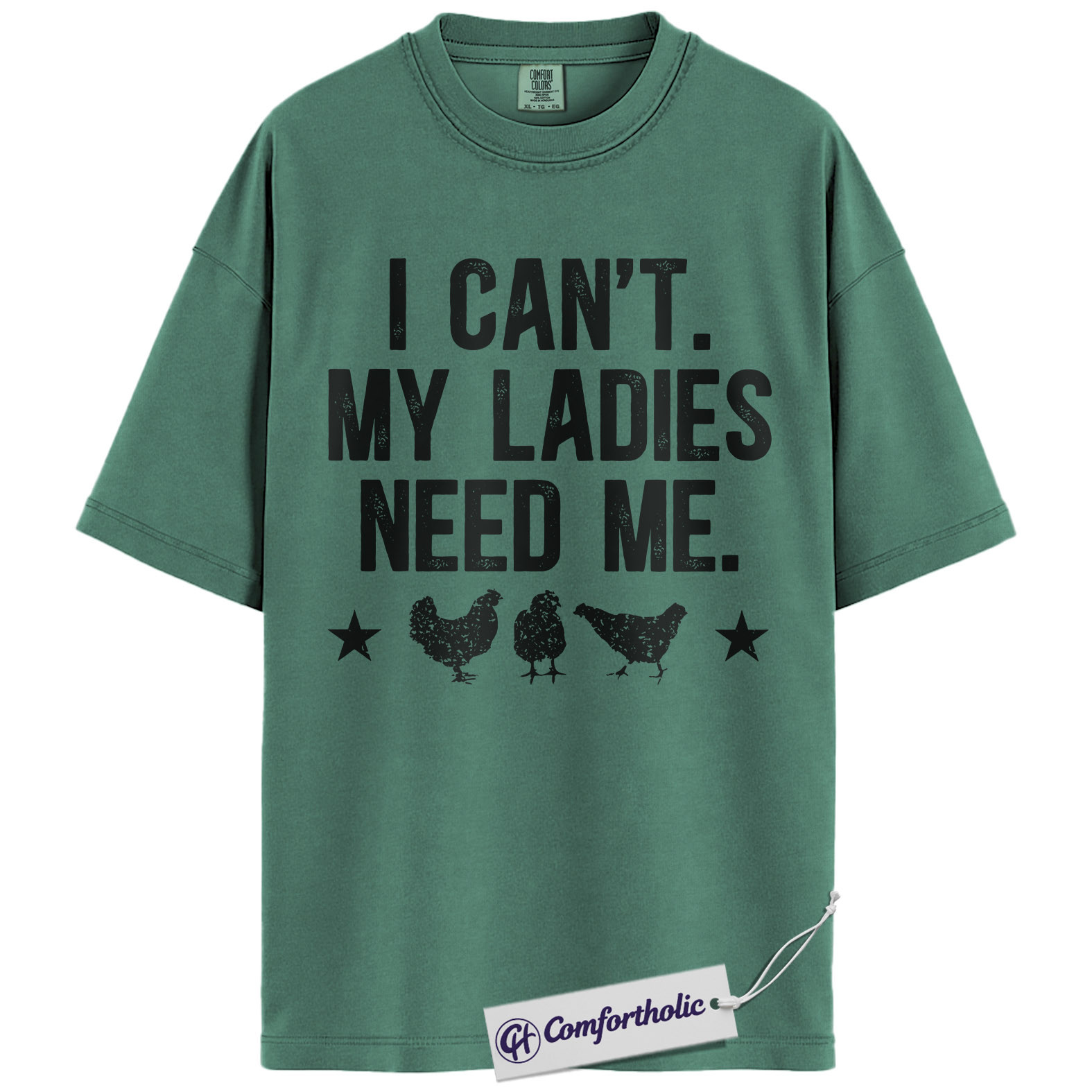 Funny Chicken Dad Shirt, I Can’t My Ladies Need Me Graphic Tee, Backyard Chicken Keeper T-Shirt, Father’s Day Gift for Farmers, Comfort Colors Shirt - Image 10