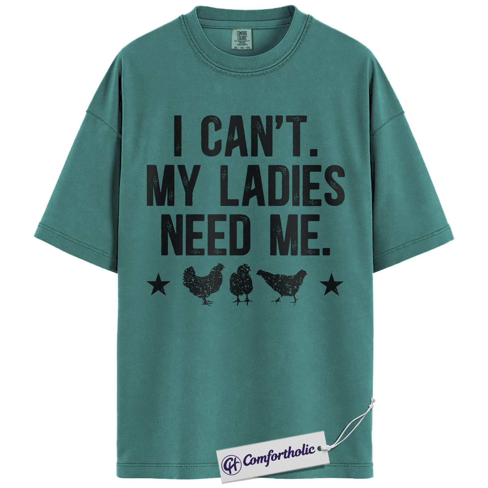 Funny Chicken Dad Shirt, I Can’t My Ladies Need Me Graphic Tee, Backyard Chicken Keeper T-Shirt, Father’s Day Gift for Farmers, Comfort Colors Shirt - Image 13