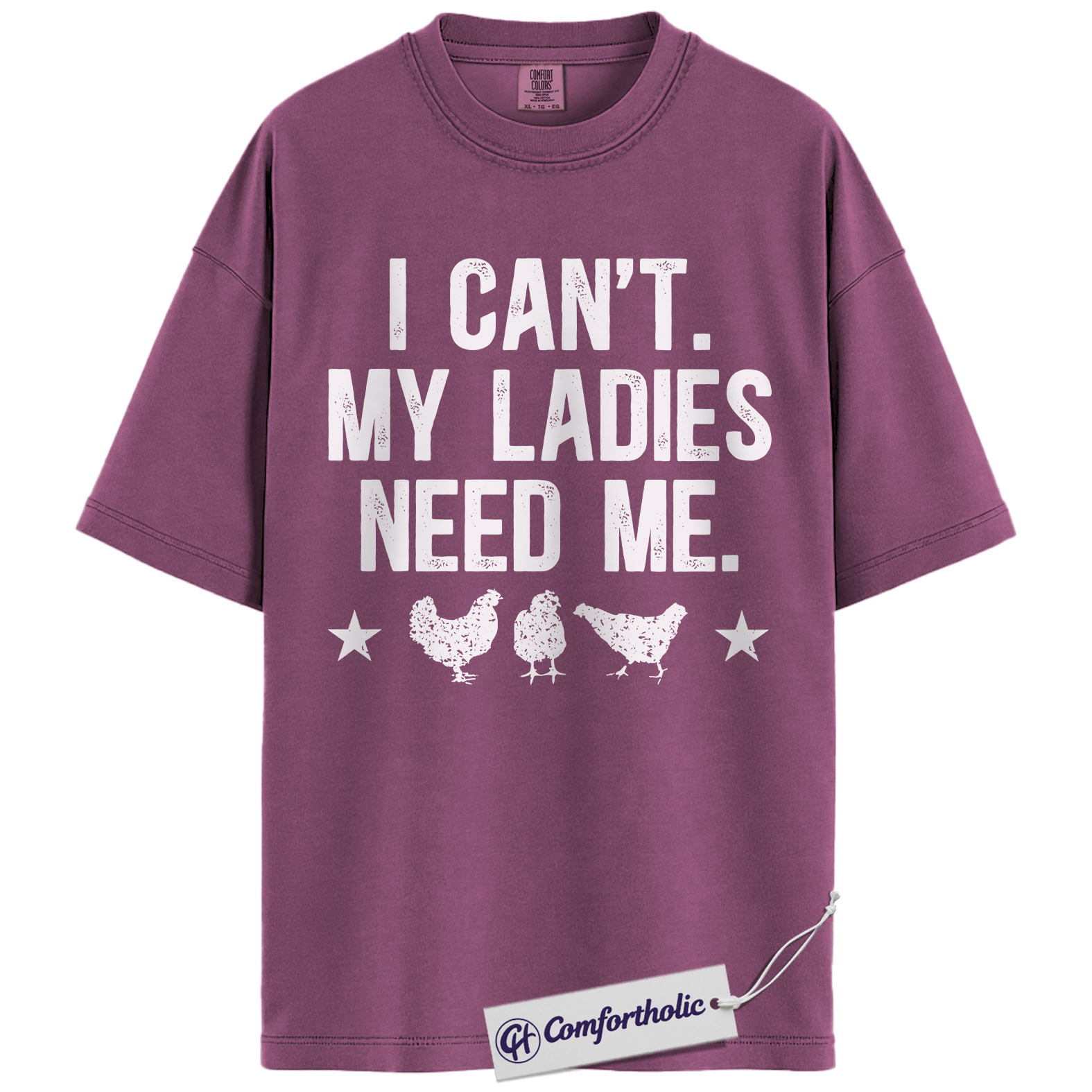 Funny Chicken Dad Shirt, I Can’t My Ladies Need Me Graphic Tee, Backyard Chicken Keeper T-Shirt, Father’s Day Gift for Farmers, Comfort Colors Shirt - Image 15