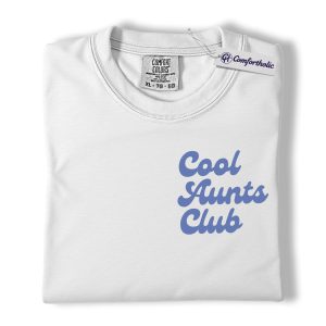 Alternative view of Cool Aunts Club Shirt, Retro Script Graphic Tee, Cool Auntie T-Shirt, Funny Aunt Gift for Mother’s Day, Comfort Colors Shirt