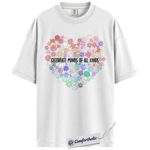 Alternative view of Special Education Teacher Shirt, Celebrate Minds of All Kinds Graphic Tee, Neurodiversity Inclusion Teacher T-Shirt, Special Ed Appreciation Gift, Comfort Colors Shirt