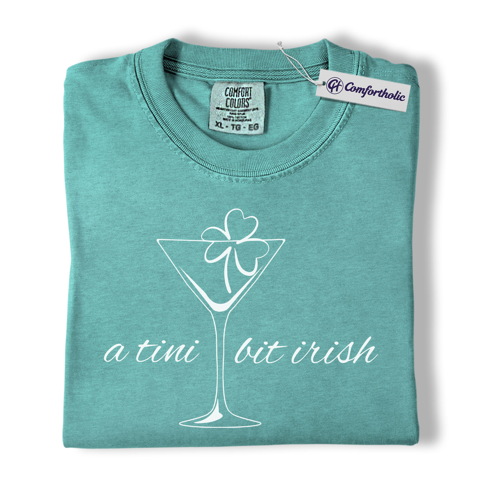 St Patricks Day Shirt, A Tini Bit Irish Martini Graphic Tee, Funny Irish Drinking T-Shirt for Women, St Patrick’s Day Party Gift, Comfort Colors Shirt - Image 13