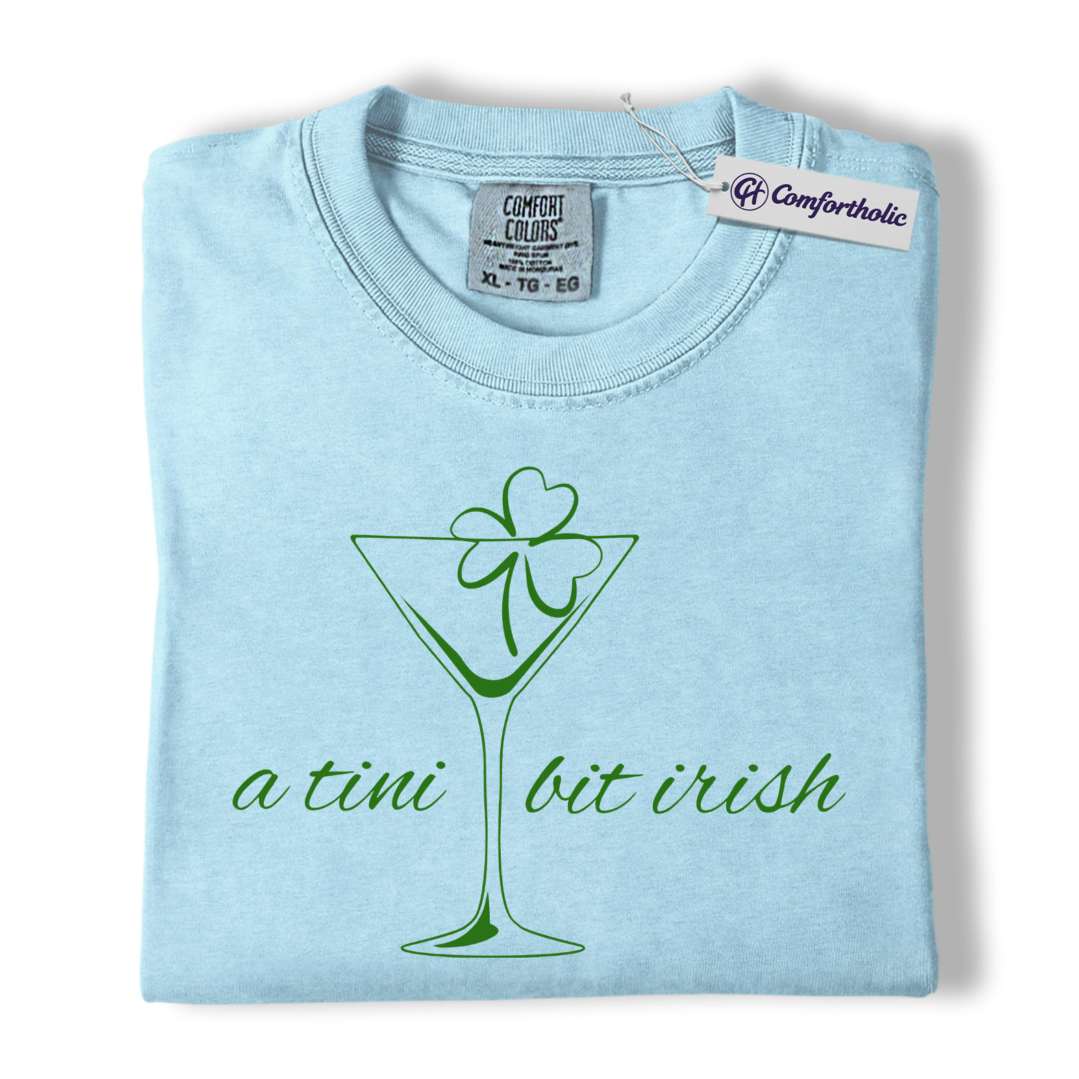St Patricks Day Shirt, A Tini Bit Irish Martini Graphic Tee, Funny Irish Drinking T-Shirt for Women, St Patrick’s Day Party Gift, Comfort Colors Shirt - Image 14