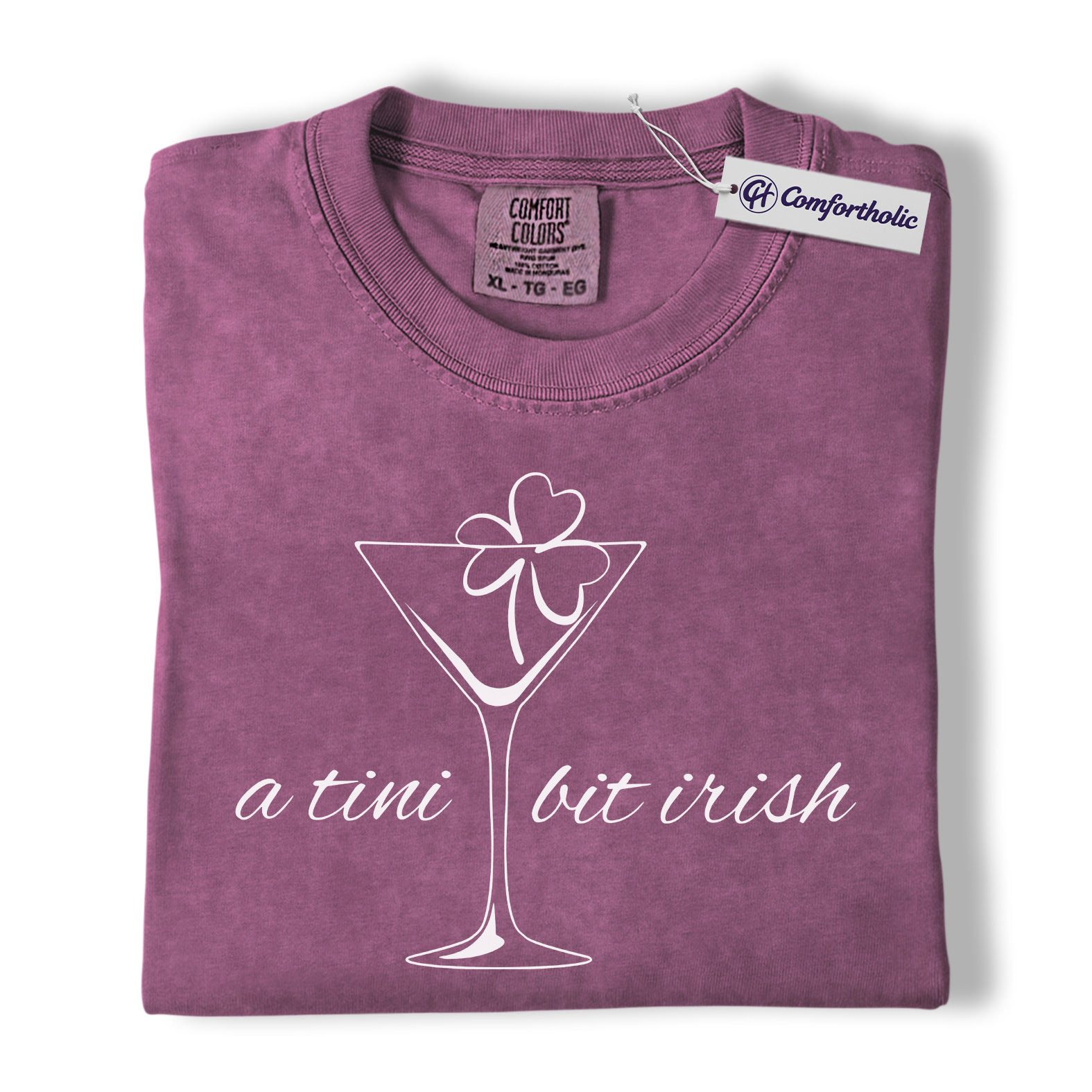 St Patricks Day Shirt, A Tini Bit Irish Martini Graphic Tee, Funny Irish Drinking T-Shirt for Women, St Patrick’s Day Party Gift, Comfort Colors Shirt - Image 15