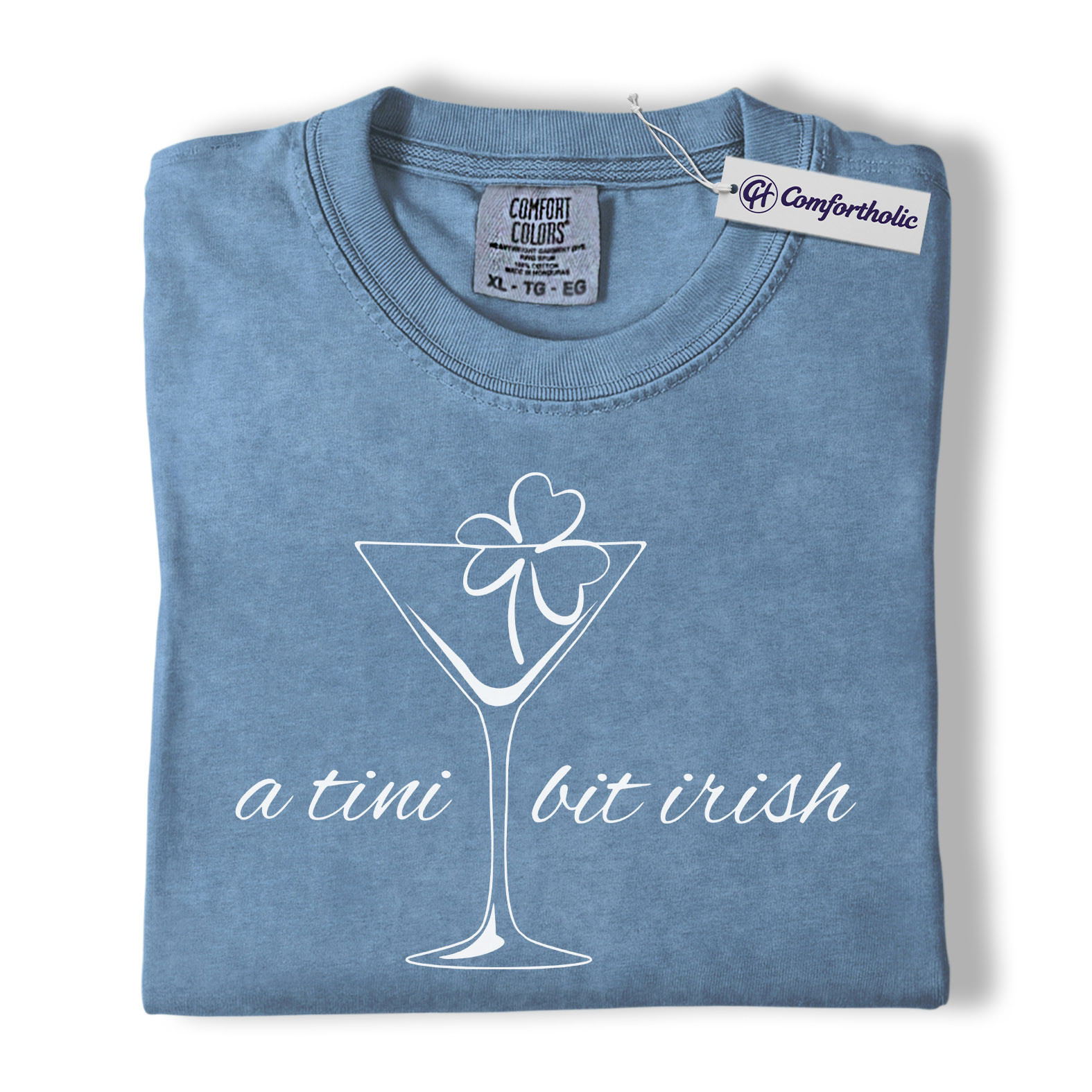 St Patricks Day Shirt, A Tini Bit Irish Martini Graphic Tee, Funny Irish Drinking T-Shirt for Women, St Patrick’s Day Party Gift, Comfort Colors Shirt - Image 17