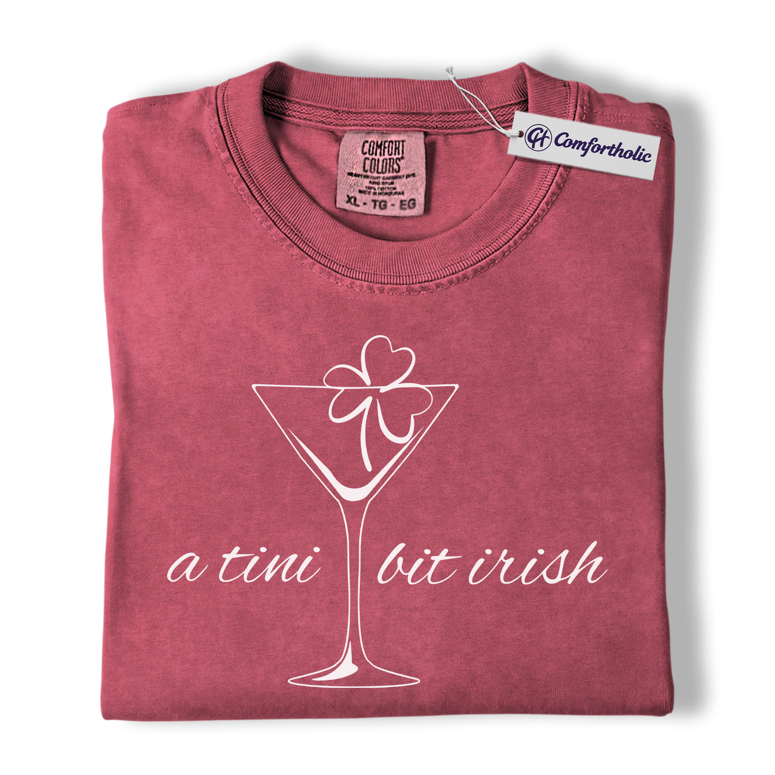 St Patricks Day Shirt, A Tini Bit Irish Martini Graphic Tee, Funny Irish Drinking T-Shirt for Women, St Patrick’s Day Party Gift, Comfort Colors Shirt - Image 18