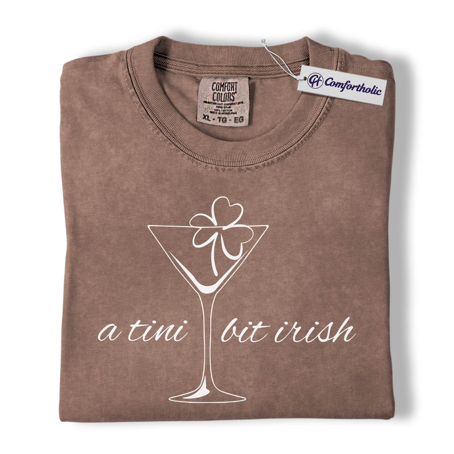 St Patricks Day Shirt, A Tini Bit Irish Martini Graphic Tee, Funny Irish Drinking T-Shirt for Women, St Patrick’s Day Party Gift, Comfort Colors Shirt - Image 19