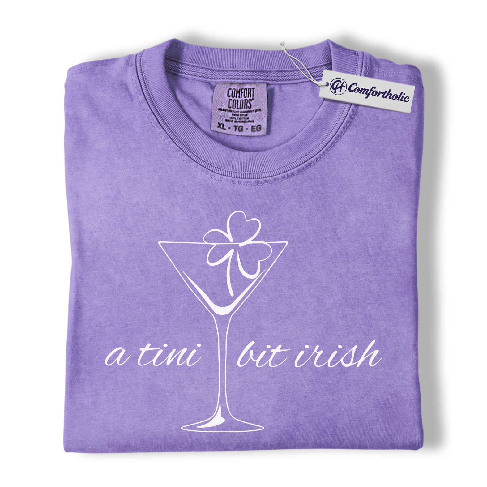 St Patricks Day Shirt, A Tini Bit Irish Martini Graphic Tee, Funny Irish Drinking T-Shirt for Women, St Patrick’s Day Party Gift, Comfort Colors Shirt - Image 20