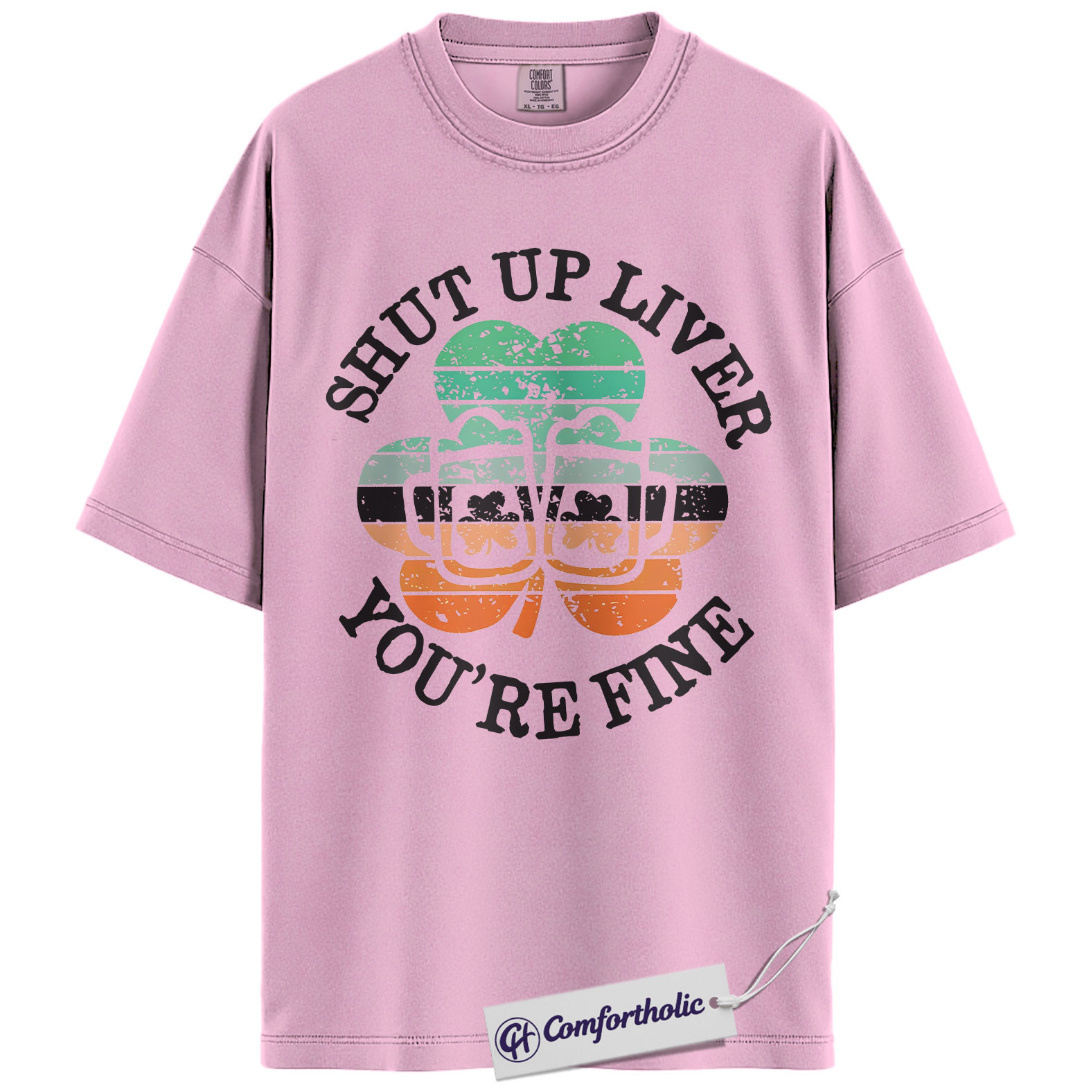 Shut Up Liver You’re Fine Shirt, Funny St Patrick’s Day Drinking Graphic Tee, Irish Shamrock Beer T-Shirt, St Patty’s Day Party Gift, Comfort Colors Shirt - Image 8