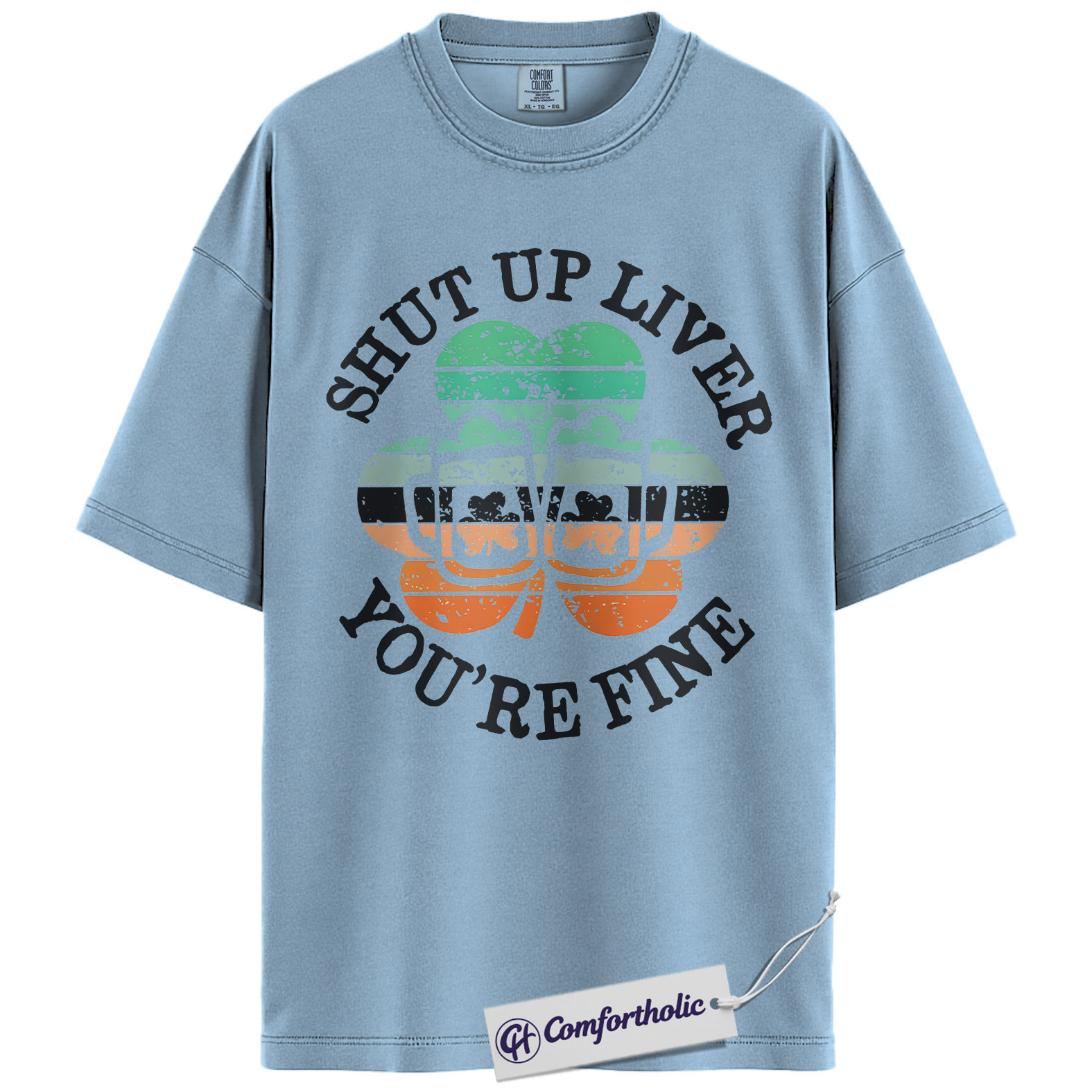 Shut Up Liver You’re Fine Shirt, Funny St Patrick’s Day Drinking Graphic Tee, Irish Shamrock Beer T-Shirt, St Patty’s Day Party Gift, Comfort Colors Shirt - Image 14