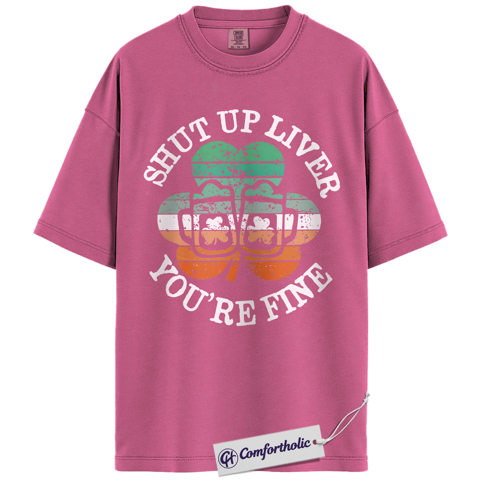 Shut Up Liver You’re Fine Shirt, Funny St Patrick’s Day Drinking Graphic Tee, Irish Shamrock Beer T-Shirt, St Patty’s Day Party Gift, Comfort Colors Shirt - Image 16