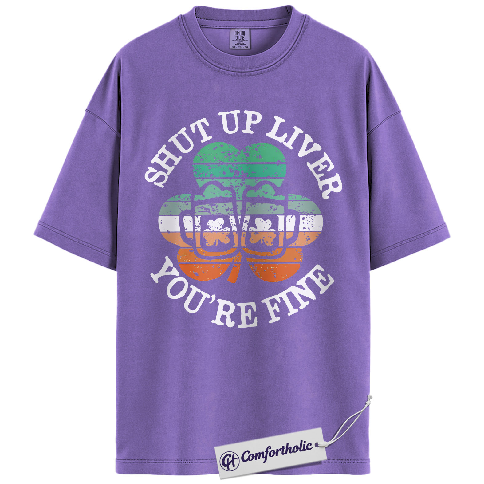 Shut Up Liver You’re Fine Shirt, Funny St Patrick’s Day Drinking Graphic Tee, Irish Shamrock Beer T-Shirt, St Patty’s Day Party Gift, Comfort Colors Shirt - Image 20