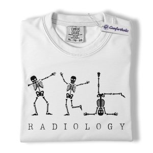 Alternative view of Radiology Tech Shirt, Skeleton Dance X Ray Graphic Tee, Radiologic Technologist T-Shirt, Radiology Department Gift, Comfort Colors Shirt
