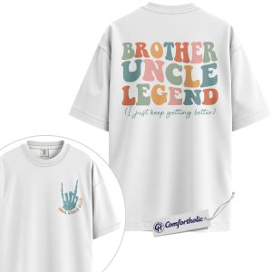 Alternative view of Funny Uncle Shirt, Brother Uncle Legend Graphic Tee, Cool Uncle Club T-Shirt, Father’s Day Gift for Uncles, Comfort Colors Shirt 2-Sided