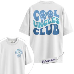 Cool Uncle Shirt, Cool Uncles Club Retro Smiley Graphic Tee, Funny Uncle T-Shirt, Father’s Day Gift for Uncles, Comfort Colors Shirt 2-Sided