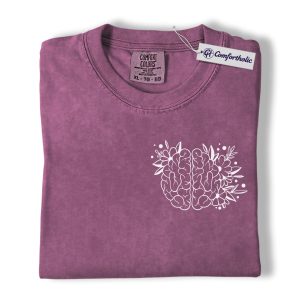 Psychologist Shirt, Brain Anatomy Graphic Tee, Psychology Student T-Shirt, Gift for Mental Health Professionals, Comfort Colors Shirt