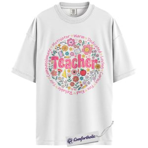 Alternative view of Teacher Shirt, Teacher Appreciation Graphic Tee, Back to School T-Shirt, Gift for Teachers, Comfort Colors Shirt