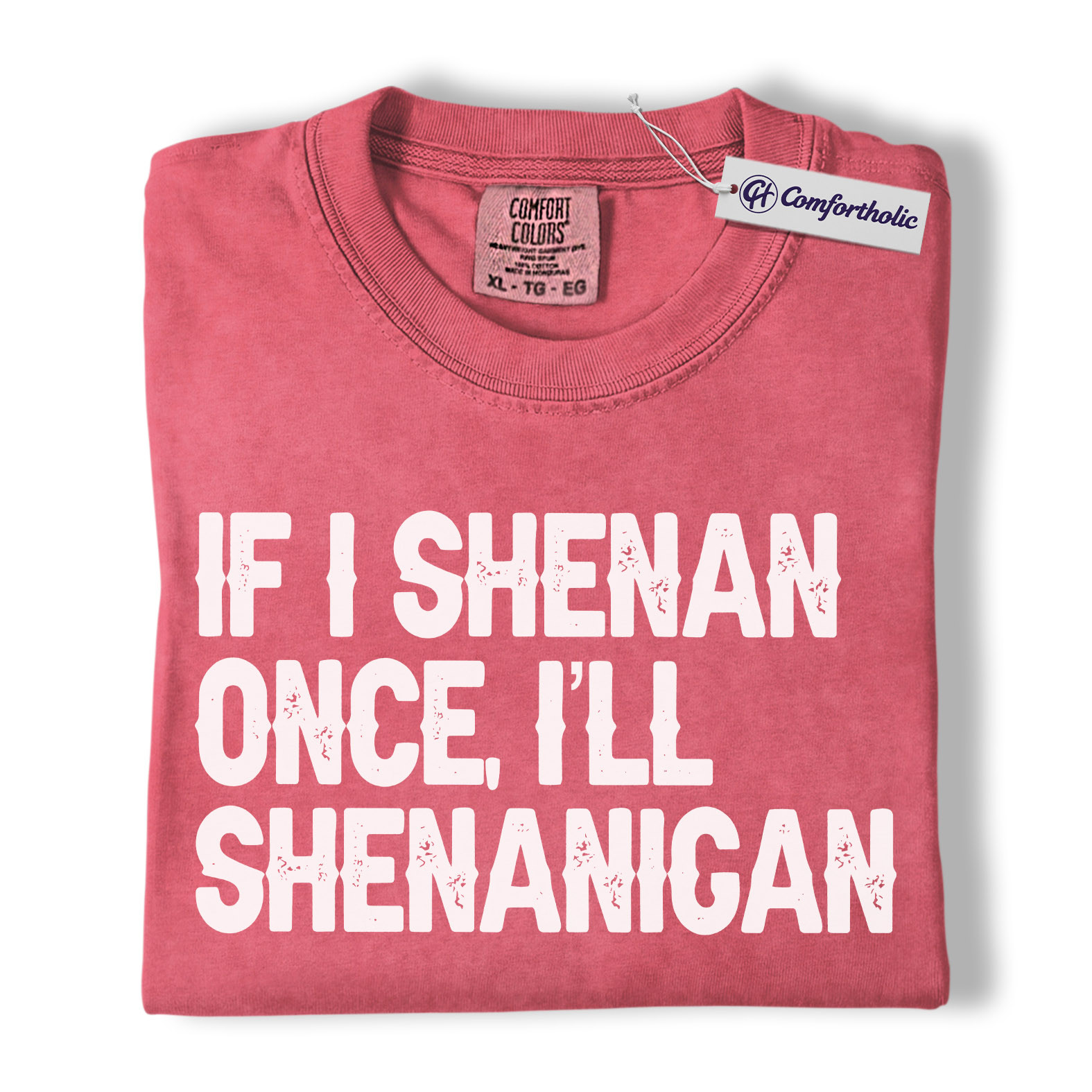 St Patrick’s Day Shirt, If I Shenan Once I’ll Shenanigan Graphic Tee, Funny Irish Quote T-Shirt, St Paddy’s Day Gift for Friends, Comfort Colors Shirt - Image 9