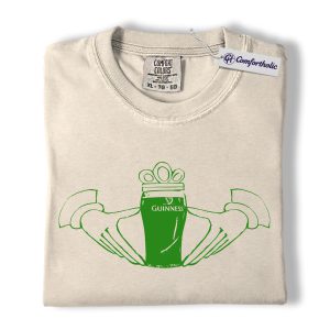 St Patrick's Day Claddagh Shirt, Irish Pint Hands Graphic Tee, Funny Irish Drinking T-Shirt, St Paddy's Day Gift for Irish Fans, Comfort Colors Shirt