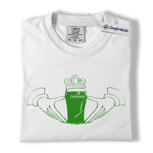 Alternative view of St Patrick's Day Claddagh Shirt, Irish Pint Hands Graphic Tee, Funny Irish Drinking T-Shirt, St Paddy's Day Gift for Irish Fans, Comfort Colors Shirt