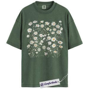 Daisy Flower Shirt, Wildflower Daisy Graphic Tee, Floral Nature T-Shirt, Cute Gift for Women, Comfort Colors Shirt
