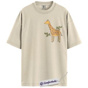 Giraffe Shirt, Cute Safari Animal Graphic Tee, African Wildlife T-Shirt, Gift for Giraffe Lovers, Comfort Colors Shirt