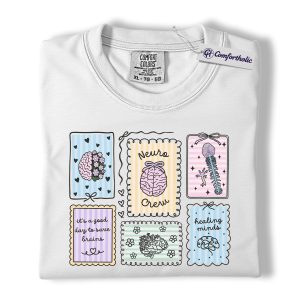 Alternative view of Neuro Nurse Shirt, Neuro Crew Brain Graphic Tee, Neurology Nurse T-Shirt, Gift for Neuro Nurse, Comfort Colors Shirt
