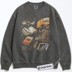 The Empyrean Series Sweatshirt, Fourth Wing Sweatshirt, Iron Flame Onyx Storm Graphic Pullover, Dragon Characters Crewneck Sweatshirt, Fantasy Bookish Comfort Colors Sweatshirt