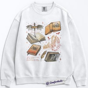 Alternative view of The Empyrean Series Sweatshirt, Fourth Wing Sweatshirt, Iron Flame Onyx Storm Graphic Pullover, Dragon Characters Crewneck Sweatshirt, Fantasy Bookish Comfort Colors Sweatshirt